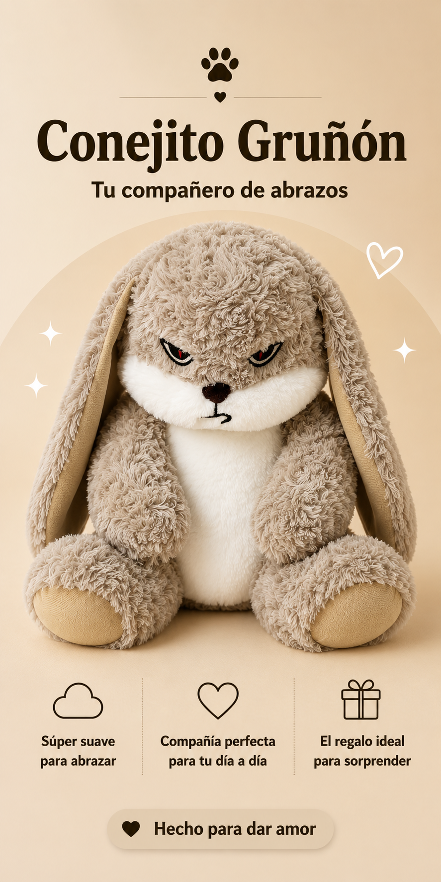Conejo  Gruñón de Peluche